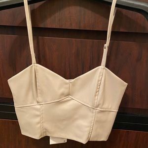 Zara Faux Leather Crop Top
